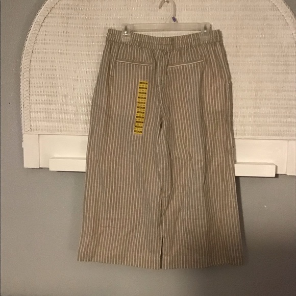 Beach Lunch Lounge Linen Cropped Pants (NW… - Picture 6 of 8